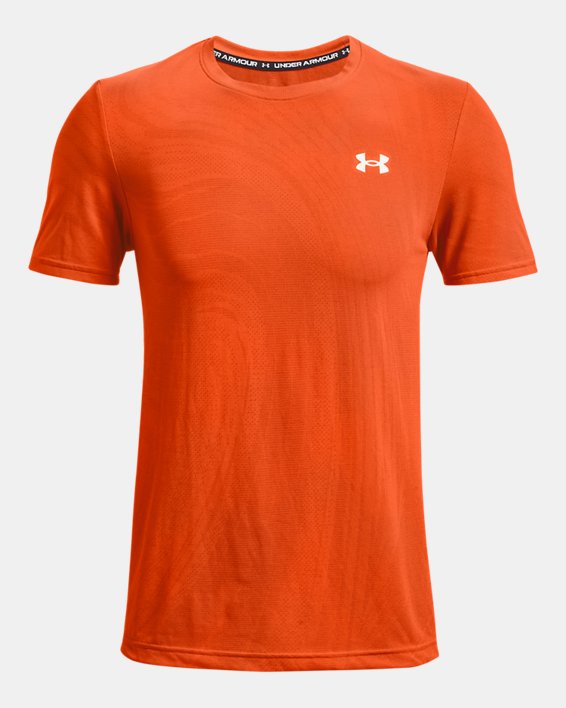 Men's UA Seamless Surge Short Sleeve, Orange, pdpMainDesktop image number 4